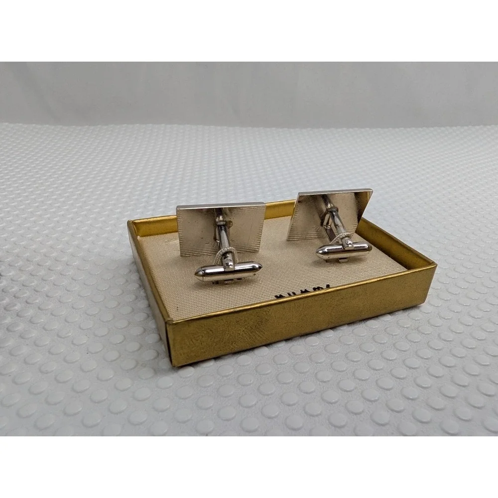 Swank Cuff‎ Links Rectangle Silver Tone Cufflinks